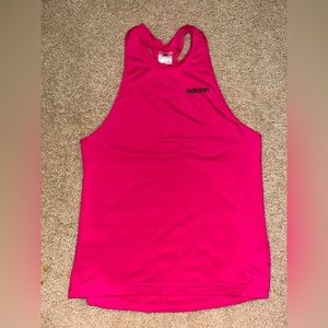Adidas sports top racer open back PINK size small